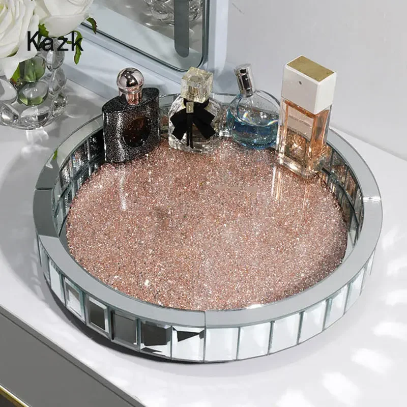 Nampan Penyimpanan Kaca Inlay  - Luxury Skincare Aesthetic ulasan dan harga
